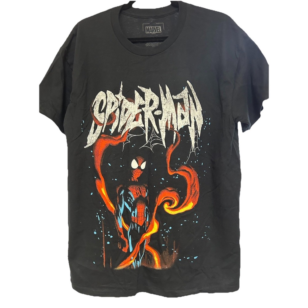 Official Marvel Licensed Spider-Man Graphic T Shirt Black Size M NWOT Unisex